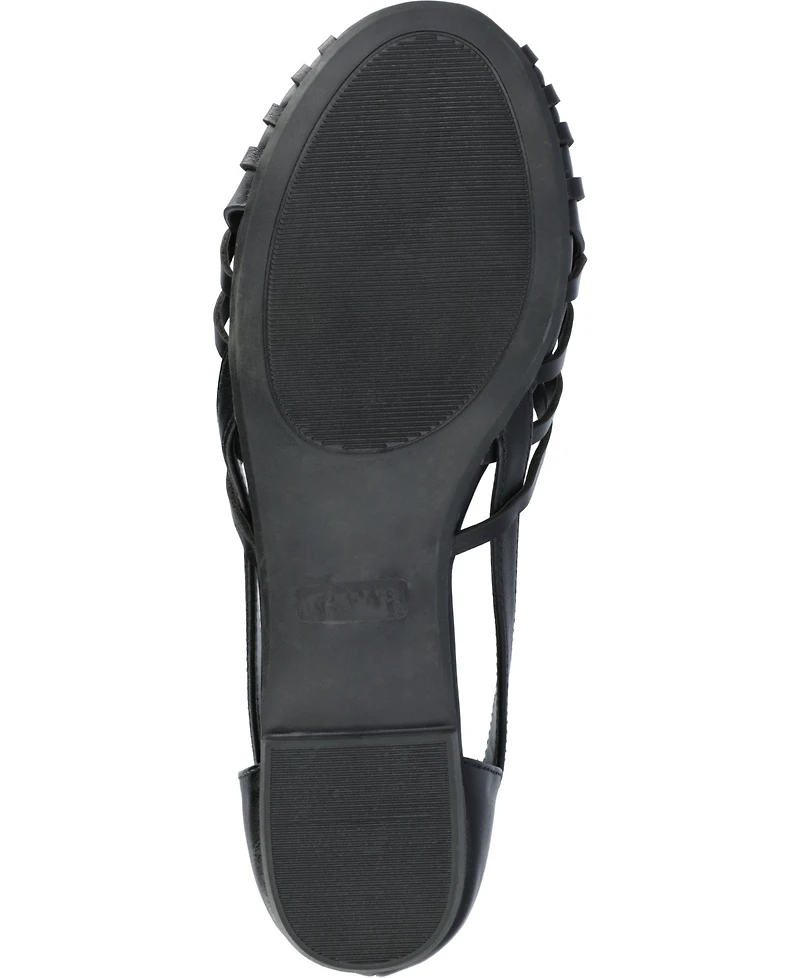 Journee Collection Women's Ekko Woven Round Toe Flats