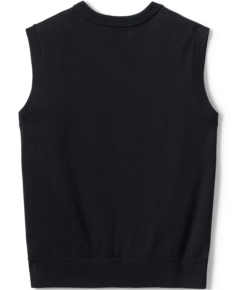 Lands' End Girls Cotton Modal Fine Gauge Sweater Vest