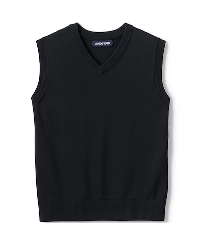 Lands' End Girls Cotton Modal Fine Gauge Sweater Vest