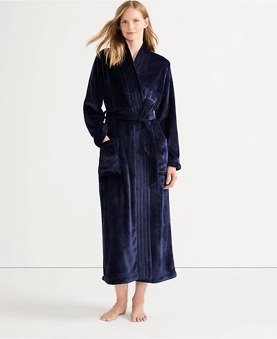 Lands' End Women's Tall Cozy Plush Long Wrap Robe