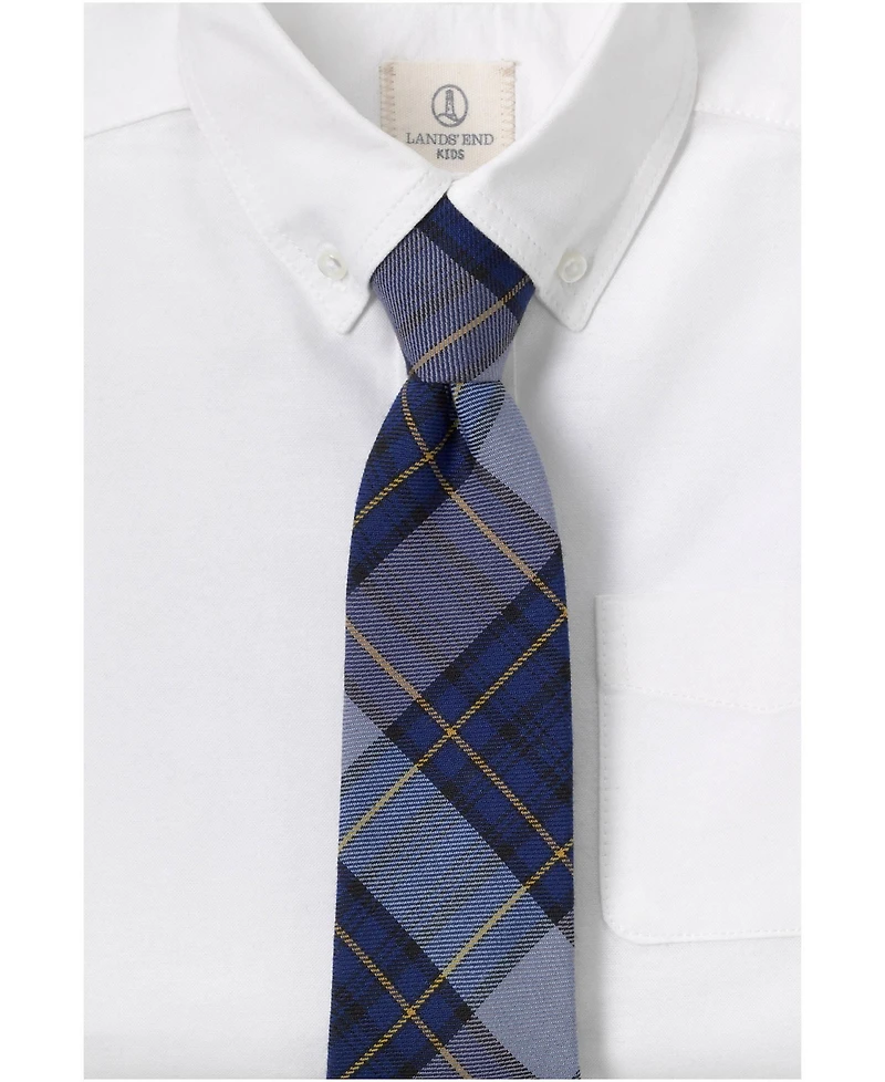 Lands' End Men's School Uniform Adult Plaid To Be Tied Tie