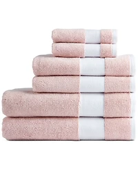 Lacoste Home Heritage Sport Stripe Logo Cotton 6-Pc. Bath Towel Set