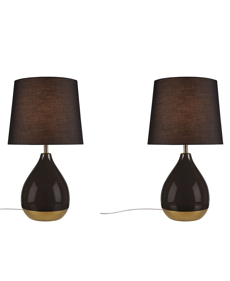 510 Design 2-Tone Ceramic Table Lamp Set of 2
