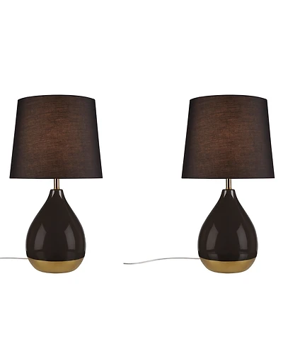 510 Design 2-Tone Ceramic Table Lamp Set of 2