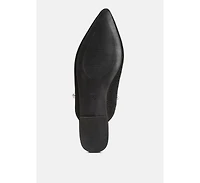 Rag & Co Geode Pearl Embellished Slip On Mules