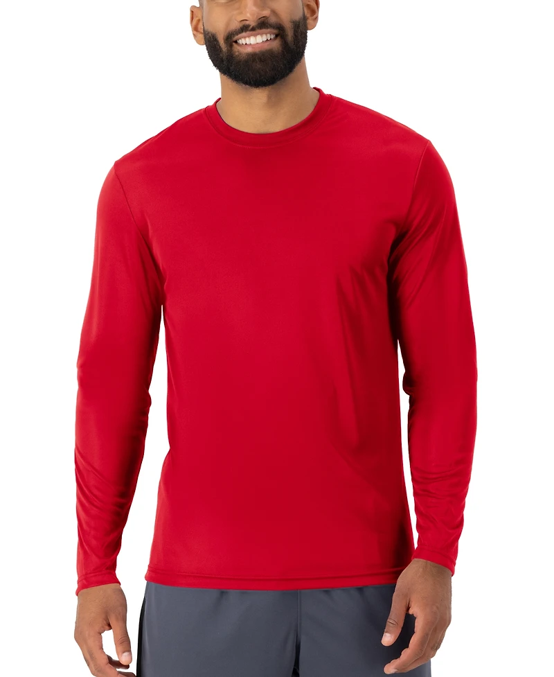 Hanes Sport Men's Cool Dri Performance Long Sleeve T-Shirt, 2-Pack