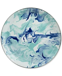 Golden Rabbit Lagoon Enameled Steel Medium Serving Tray