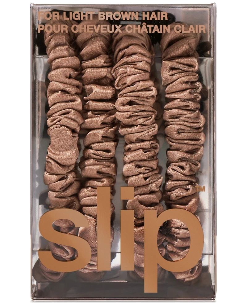 Slip 4-Pc. Pure Silk Back-to-Basics Skinny Scrunchies Set