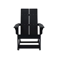 Set Of 2 Wellington Uv Treated All-Weather Polyresin Adirondack Rocking Chair For Patio, Sunroom, Deck And More