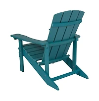 Riviera Azure Adirondack Patio Chairs With Vertical Lattice Back And Weather Resistant Frame