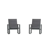 Brevyn Set Of 2 Flex Comfort Outdoor Rocking Chairs With Steel Frames