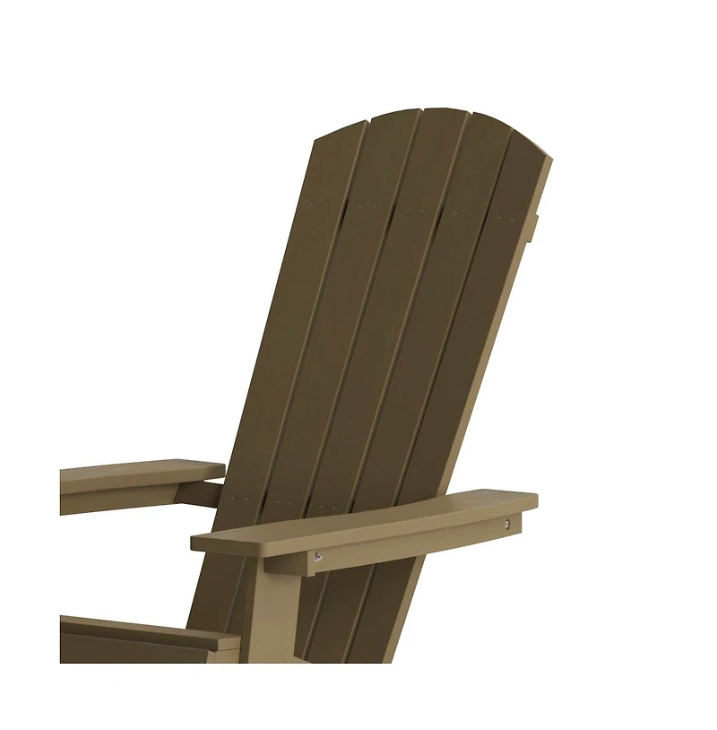 Set Of Riviera Poly Resin Folding Adirondack Lounge Chair