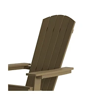 Set Of Riviera Poly Resin Folding Adirondack Lounge Chair