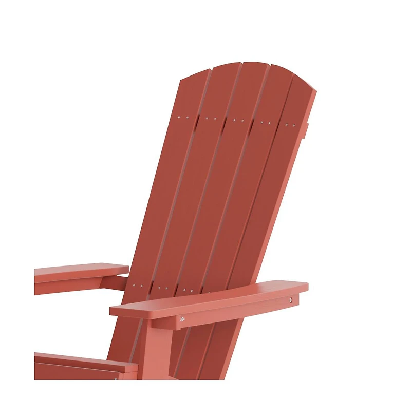 Set Of Riviera Poly Resin Folding Adirondack Lounge Chair