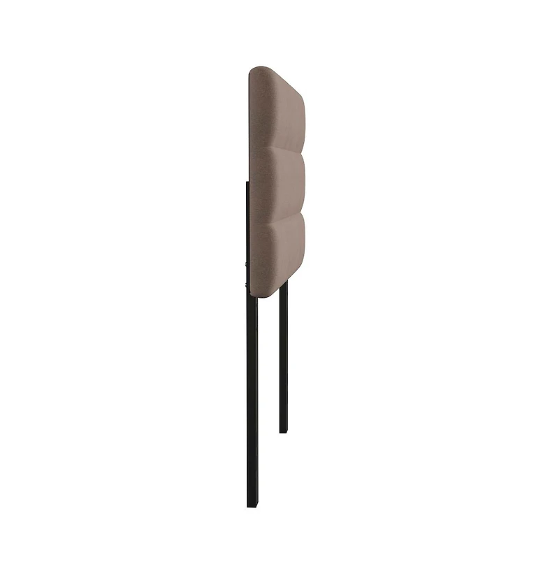Merrick Lane Coppola Twin Headboard With Tufted Upholstery And Powder Coated Metal Frame