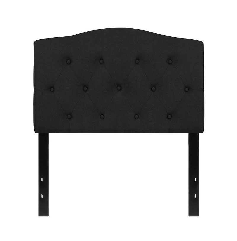 Arched Twin Button Tufted Upholstered Headboard