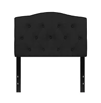 Arched Twin Button Tufted Upholstered Headboard