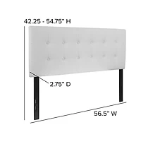Button Tufted Full Upholstered Headboard
