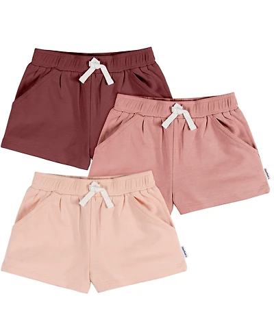 Gerber Toddler & Baby Girls Knit Shorts, 3-Pack