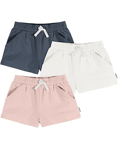 Gerber Toddler & Baby Girls Knit Shorts, 3-Pack
