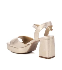 Women's Gold Heeled Platform Sandals By Xti