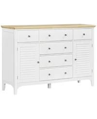 Homcom Sideboard Modern Buffet Cabinet with Adjustable Shelves,
