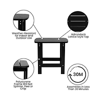 Atlantic Adirondack Patio Furniture Set Includes All-Weather Rocking Chairs And Side Table