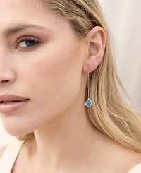 Ettika Barely 18k Crystal Dangle Earrings
