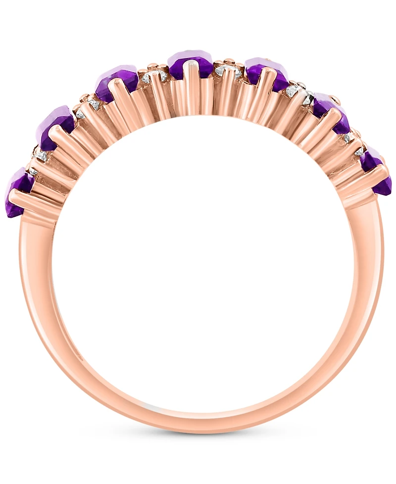 Effy Amethyst (1-5/8 ct. t.w.) & Diamond (1/6 Statement Ring 14k Rose Gold (Also London Blue Topaz Citrine)