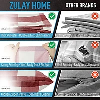 Zulay Kitchen Pack of 2 Buffalo Plaid Throw Pillow Covers