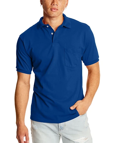Hanes EcoSmart Men's Pocket Polo Shirt, 2-Pack