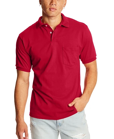 Hanes EcoSmart Men's Pocket Polo Shirt, 2-Pack