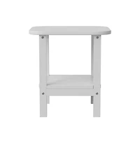 Nassau 2-Tier Adirondack Side Table, All-Weather Hdpe Indoor/Outdoor Accent Table