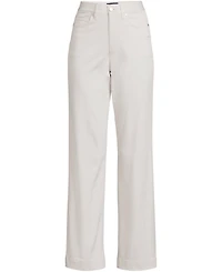 Lands' End Women's High Rise 5 Pocket Wide Leg Chino Pants
