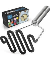 Non-Scratch Potato Masher Kitchen Tool - Durable Stainless Steel Mashed Potatoes