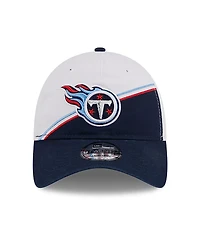 New Era Youth White/Navy Tennessee Titans 2023 Sideline 9Twenty Adjustable Hat