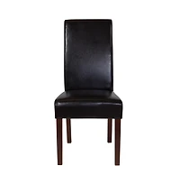 Merrick Lane Ellison Mid-Century Panel Back Parsons Accent Dining Chair - Set Of 4