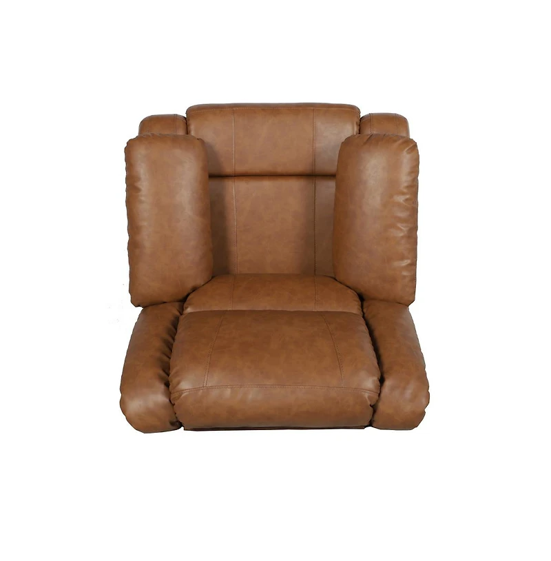 Recliner With Bustle Back And Padded Arms