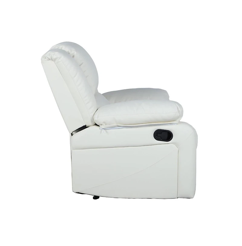 Recliner With Bustle Back And Padded Arms