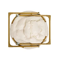 Io Kid'S Folding Saucer Chair With Cozy Faux Fur Upholstery And Metal Frame For Playroom, Bedrooms, Nursery And More