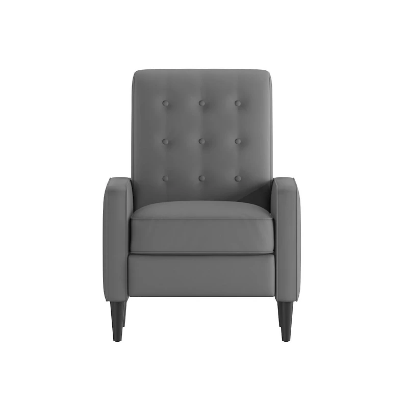 Darcy Recliner Chair Mid-Century Modern Tufted Upholstery Ergonomic Push Back Living Room Recliner
