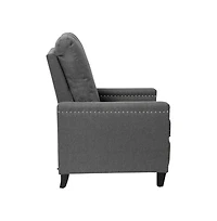 Renza Transitional Pushback Recliner With Pillow Style Back And Accent Nail Trim - Manual