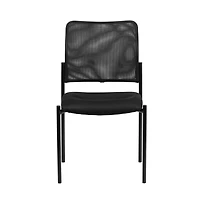 Emma+Oliver Mesh Comfortable Stackable Steel Side Chair