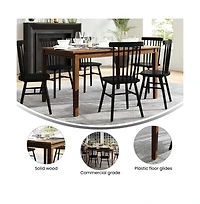 Hayden Wooden Dining Table With Tapered Legs