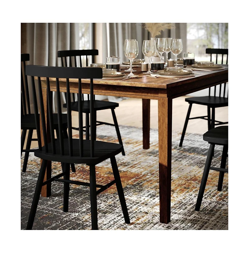 Hayden Wooden Dining Table With Tapered Legs