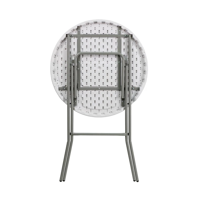 2.6-Foot Round Plastic Bar Height Folding Table