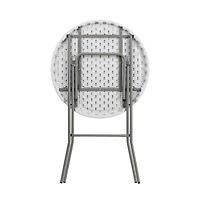 2.6-Foot Round Plastic Bar Height Folding Table