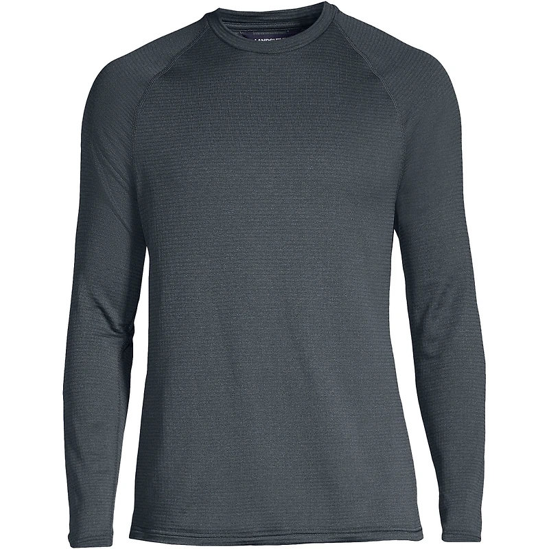 Lands' End Men's Long Sleeve Crew Neck Expedition Thermaskin Long Underwear Top