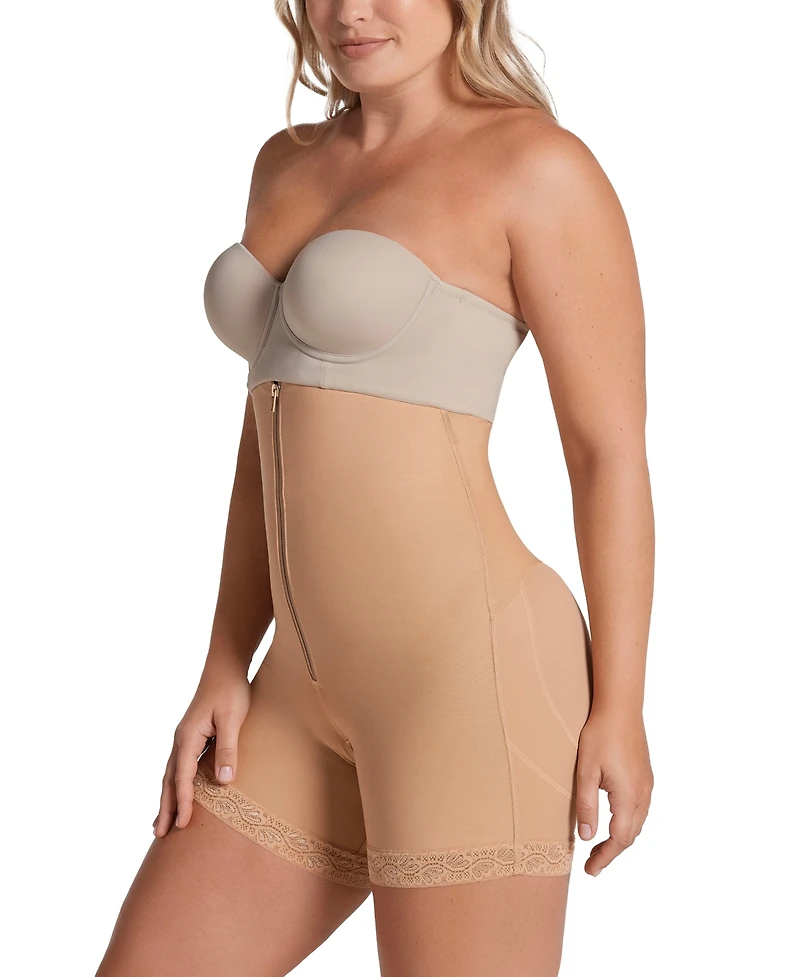 Leonisa Women's Firm Tummy Control Shaper Strapless Shorts with Butt Lifter