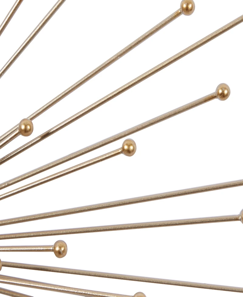 Rosemary Lane Gold Metal Starburst 3D Wall Decor, Set of 3 13", 17", 21"W